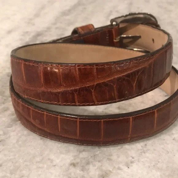 Vintage Brighton Leather Belt Women's Size M 30 Silver Heart #42907 Made in USA - Picture 4 of 7